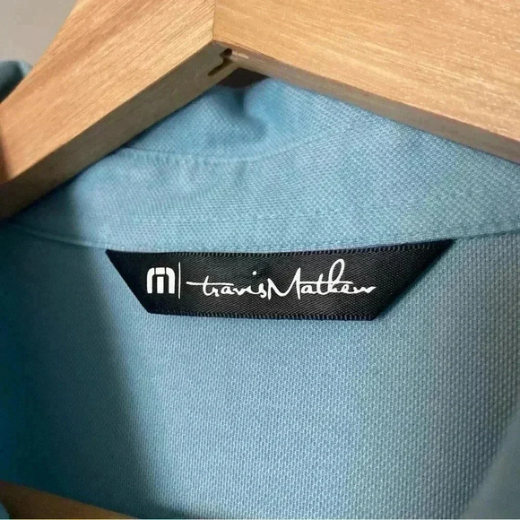 Travis Mathews Kalama Cove Polo Light Blue Golf size L Large - Picture 5 of 9